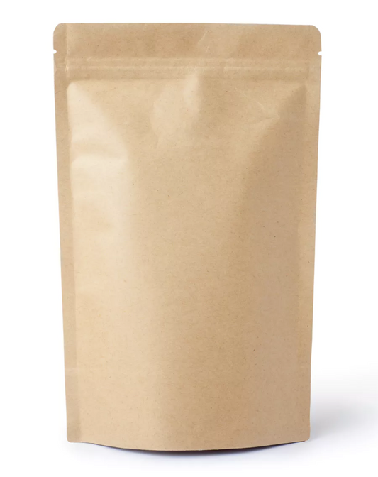 Standbodenbeutel aus Kraftpapier mit Druckverschluss